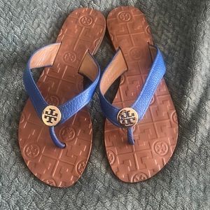 Electric blue Tory burch thora sandals